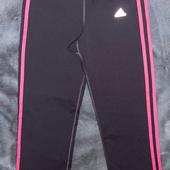 Adidas 3 Stripe Navy and Hot Pink Pants. VTG Like New - Picture 6 of 6